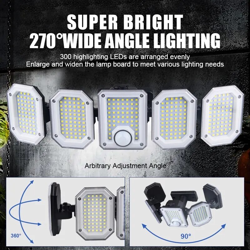 תאורת חוץ LED זווית תאורה רחבה כולל חיישן תנועה